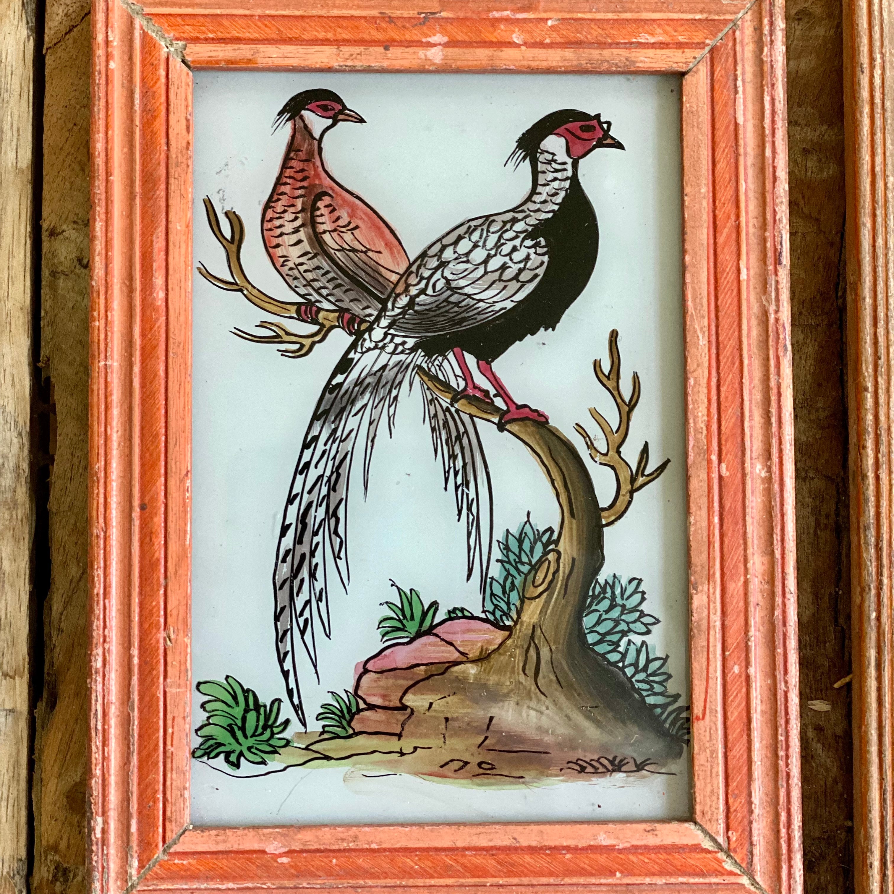 Vintage Indian Glass Paintings 